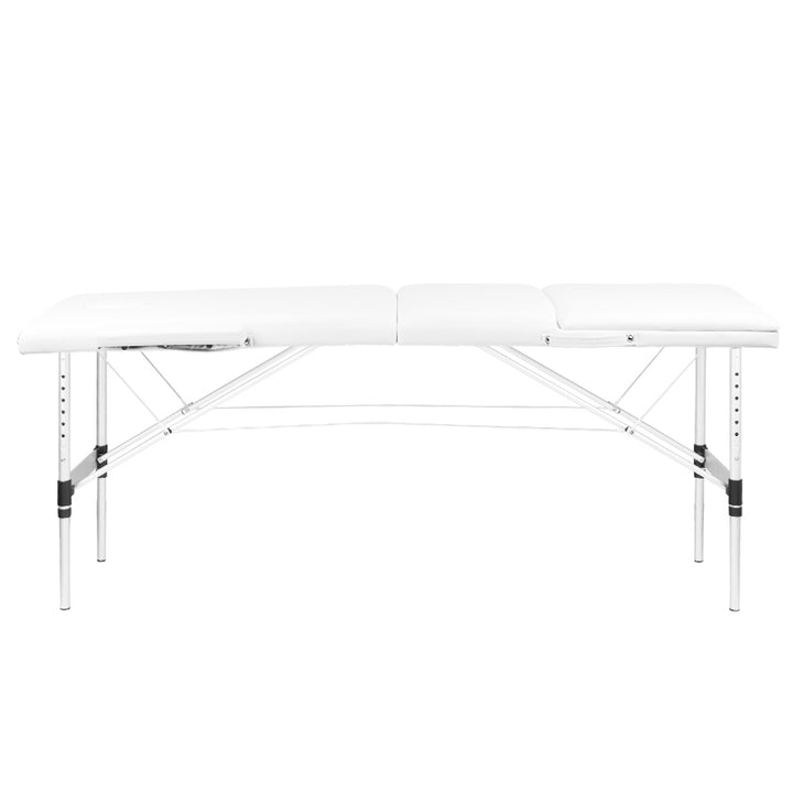 Table de massage Pliante Komfort Activ Fizjo 3 Zones Aluminium Blanc 5
