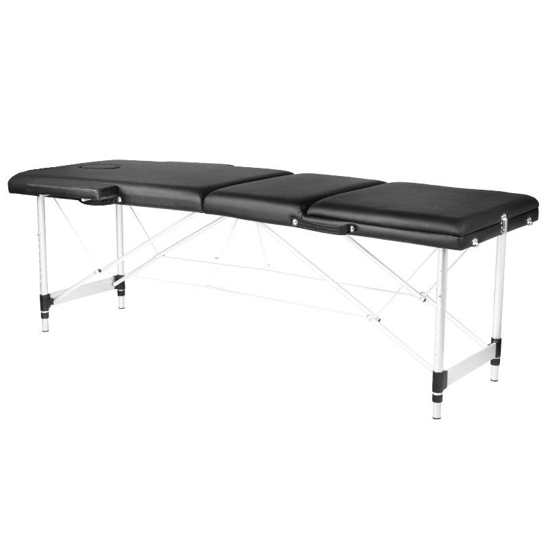 Table de massage Pliante Komfort Activ Fizjo 3 Zones Aluminium Noir 1