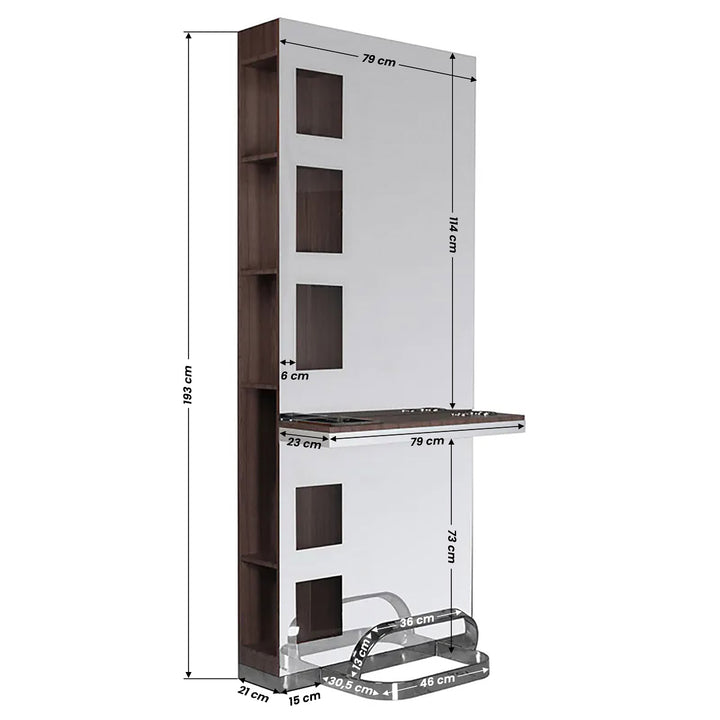 Poste de Coiffage Gabbiano B058 Wenge 8