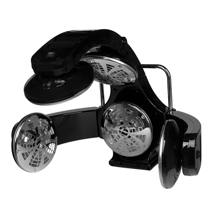 Casque Sèche-Cheveux Mural Gabbiano Infrazon 868A Noir