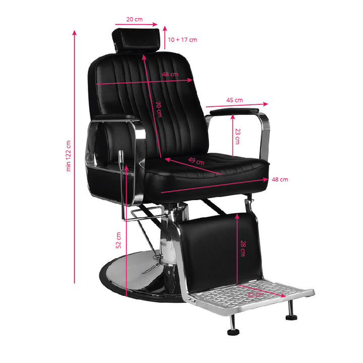 Fauteuil Barbier Gabbiano Patrizio Noir - image 7