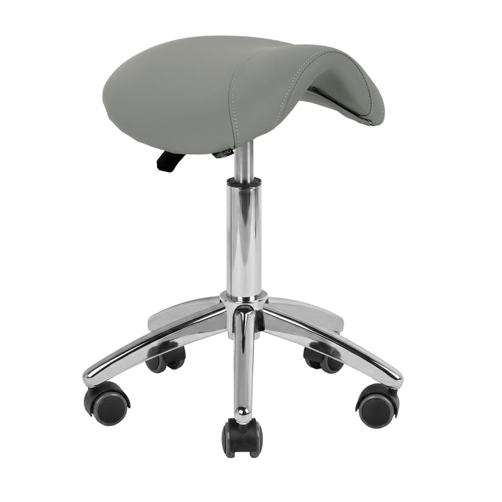 Tabouret de Selle à Roulettes Réglable AM-302 Gris
