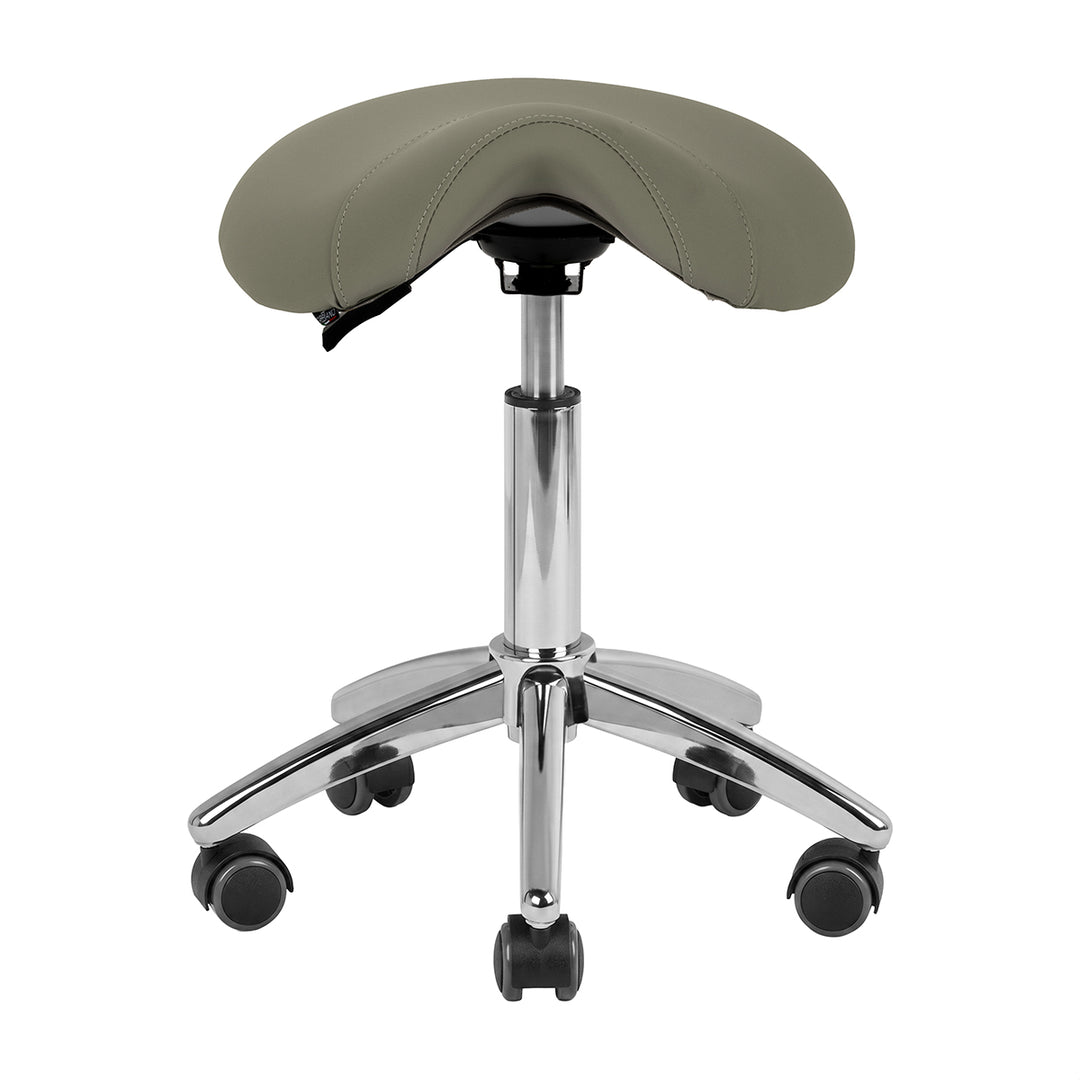 Tabouret de Selle à Roulettes Réglable AM-302 Gris - image 2