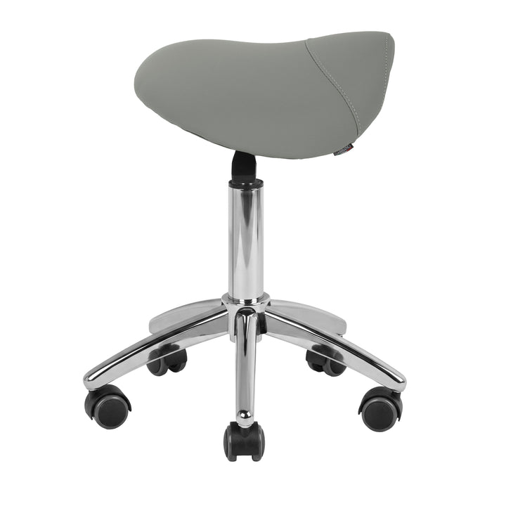 Tabouret de Selle à Roulettes Réglable AM-302 Gris - image 3