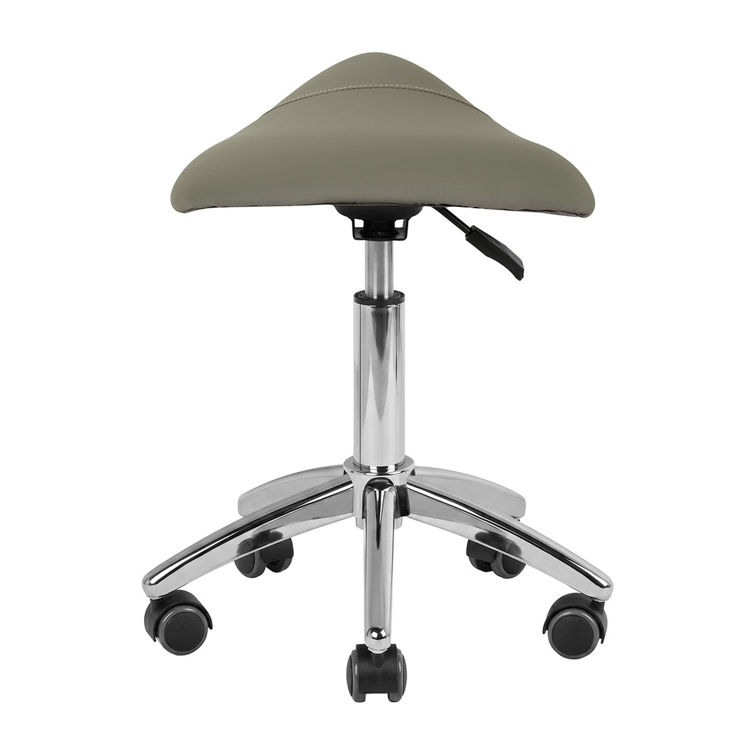 Tabouret de Selle à Roulettes Réglable AM-302 Gris - image 4
