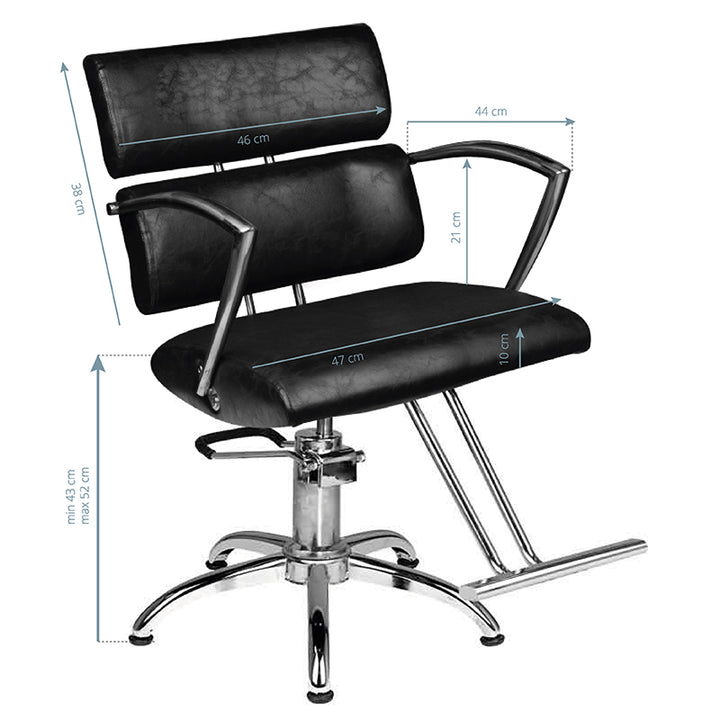 Fauteuil de Coiffeur Hair System SM362-1 Noir 5