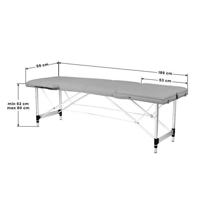 Table de massage pliable en aluminium Balance 3 zones Gris - image 8