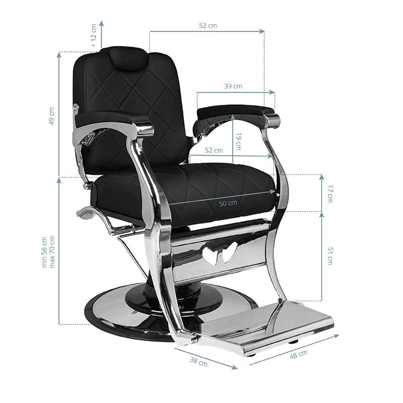 Fauteuil Barbier Gabbiano Dario Noir - image 7