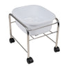 Bain de Pieds Pédicure Compact à Roulettes Chrome