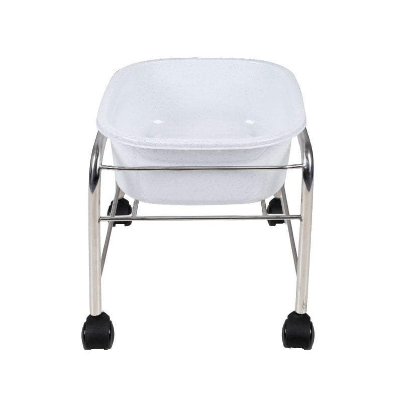 Bain de Pieds Pédicure Compact à Roulettes Chrome - image 2