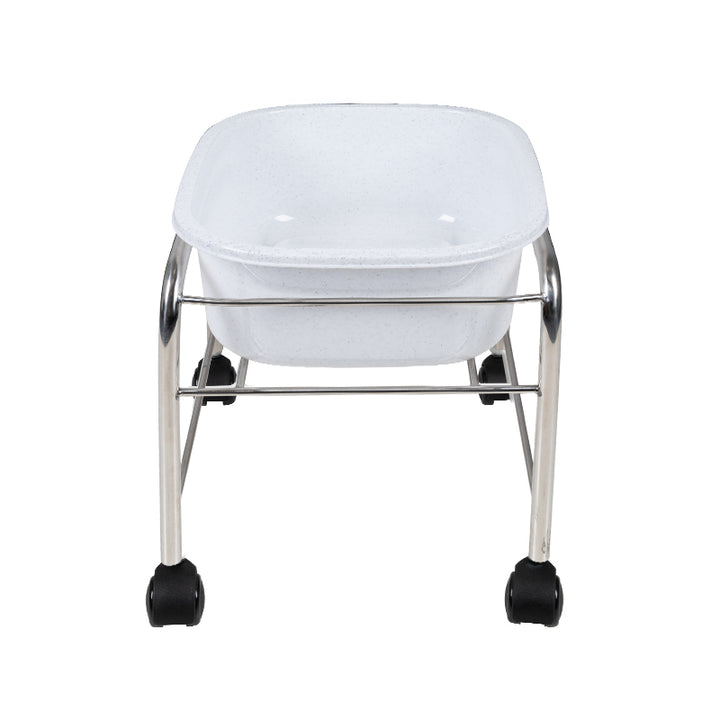 Bain de Pieds Pédicure Compact à Roulettes Chrome - image 2