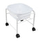 Bain de Pieds Pédicure Compact à Roulettes Blanc