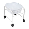 Bain de Pieds Pédicure Compact à Roulettes Blanc