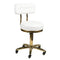 Tabouret à Roulettes Réglable avec Dossier AM-961 Or Blanc