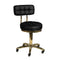 Tabouret à Roulettes Réglable avec Dossier AM-961 Or Noir
