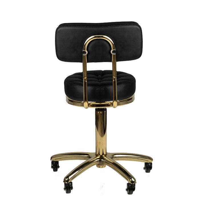 Tabouret à Roulettes Réglable avec Dossier AM-961 Or Noir - image 4