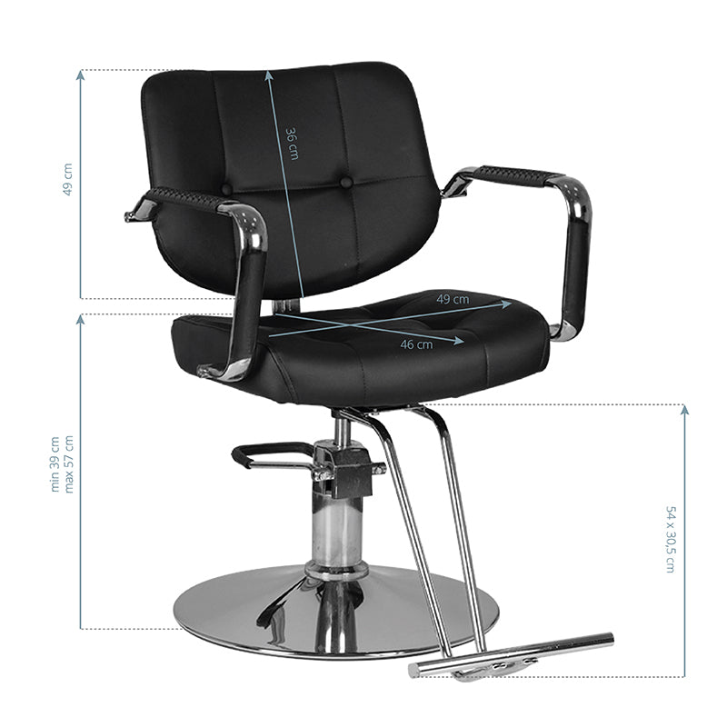 Fauteuil de Coiffeur Gabbiano Vigo Noir 4