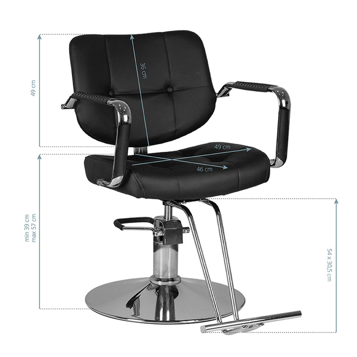 Fauteuil de Coiffeur Gabbiano Vigo Noir 5