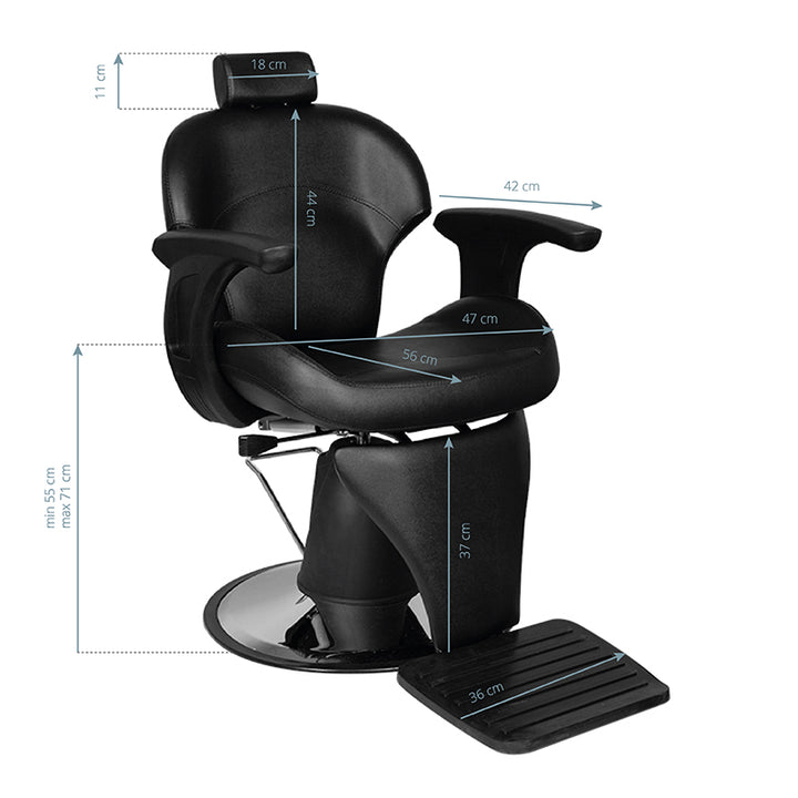Fauteuil Barbier Gabbiano Igor Noir - image 5