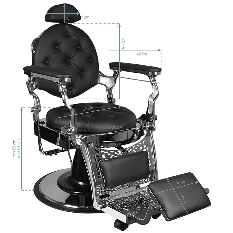 Fauteuil Barbier Gabbiano Giulio Argent Noir - image 6