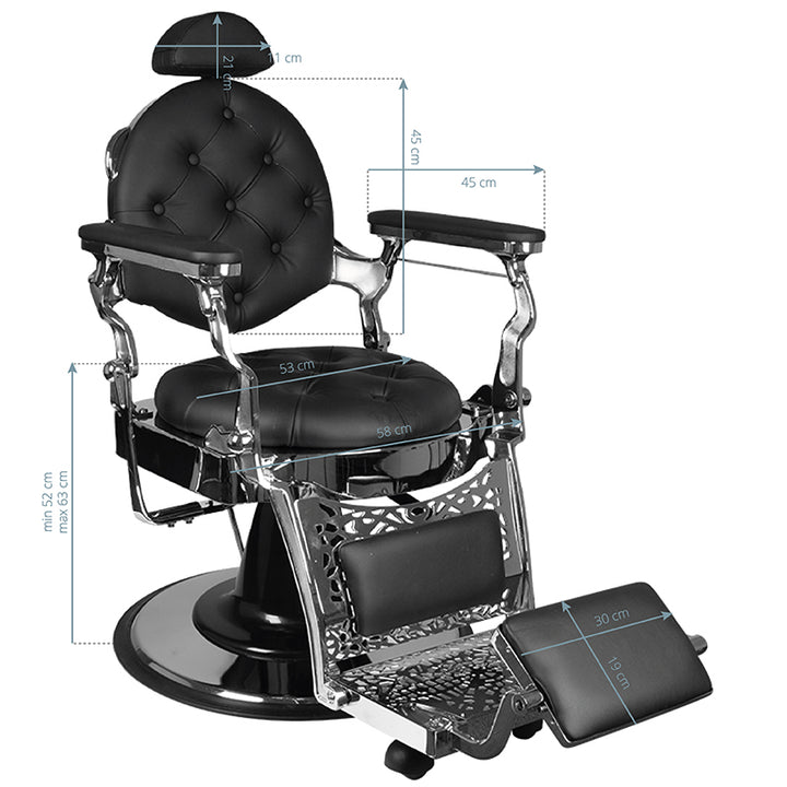 Fauteuil Barbier Gabbiano Giulio Argent Noir - image 6