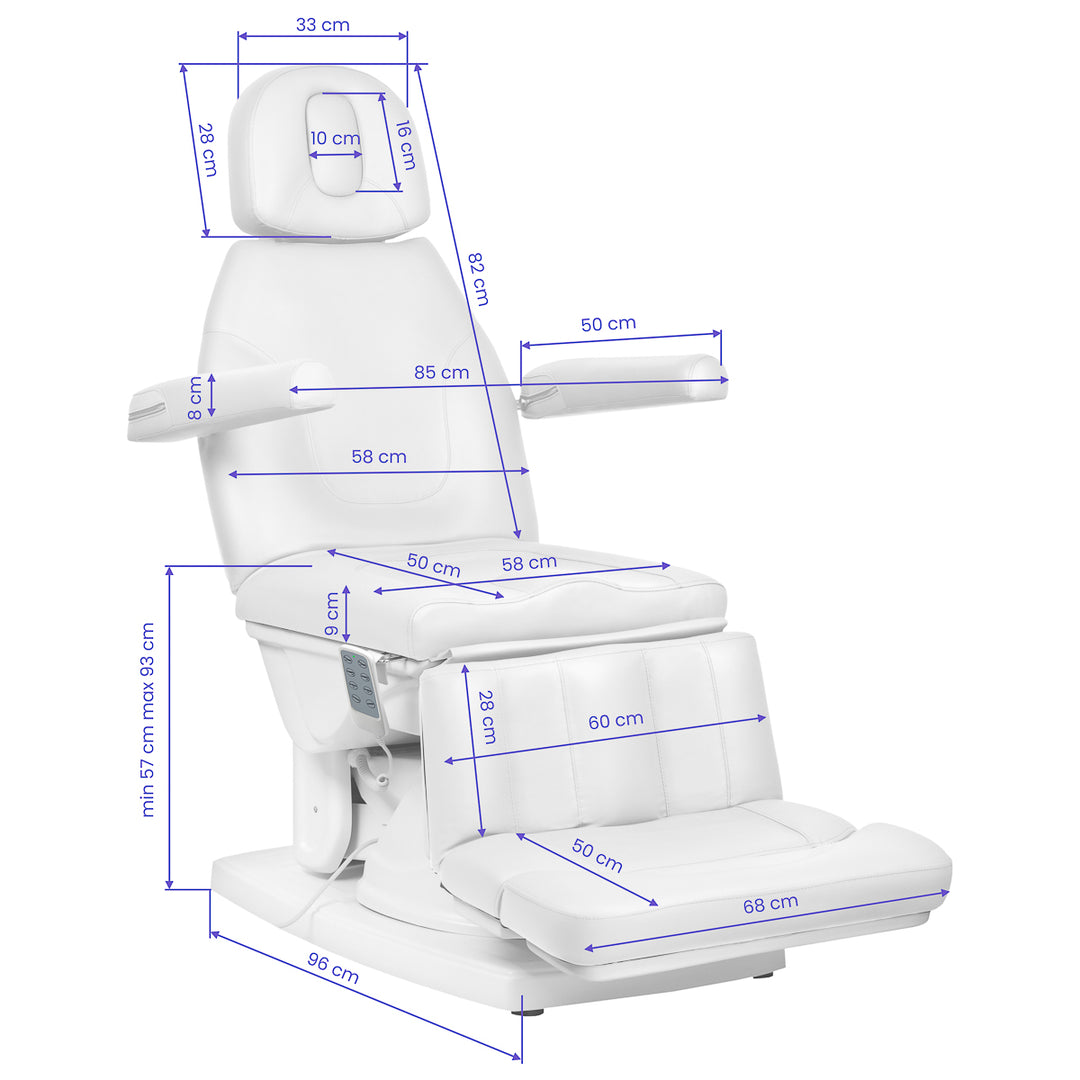 Fauteuil Esthétique Électrique Kate 4 Moteurs Blanc - image 12
