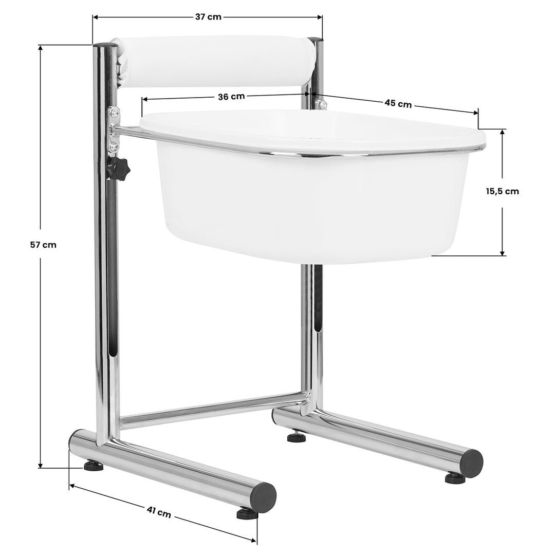 Bain de Pieds Pédicure Réglable en Hauteur Chrome - image 7