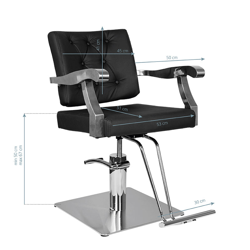 Fauteuil de Coiffeur Gabbiano Lyon Noir