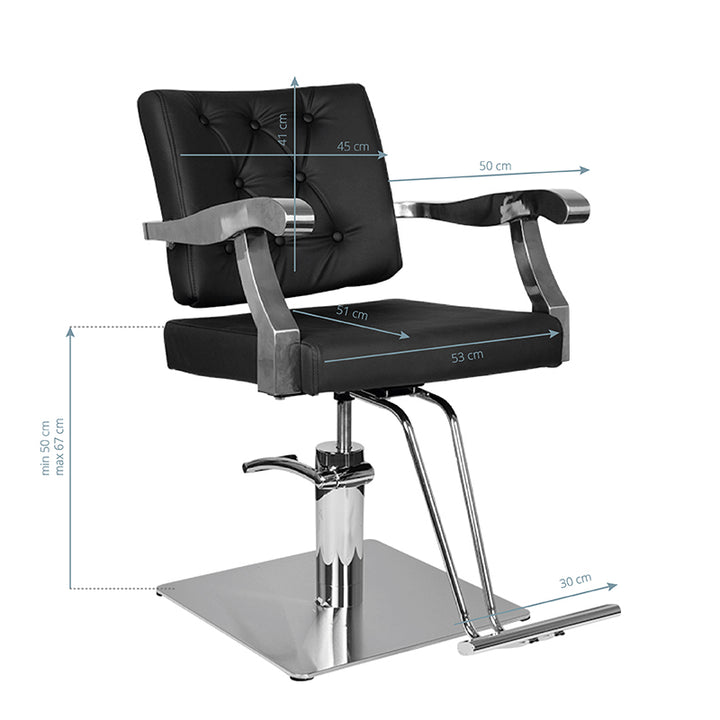 Fauteuil de Coiffeur Gabbiano Lyon Noir