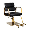 Fauteuil de Coiffeur Gabbiano Porto Gold Noir