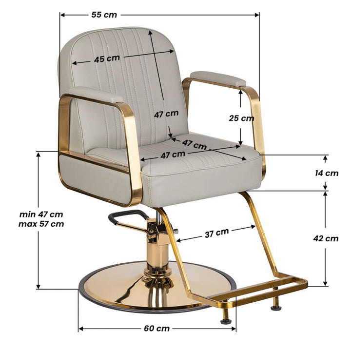 Fauteuil de Coiffeur Gabbiano Acri Or Beige