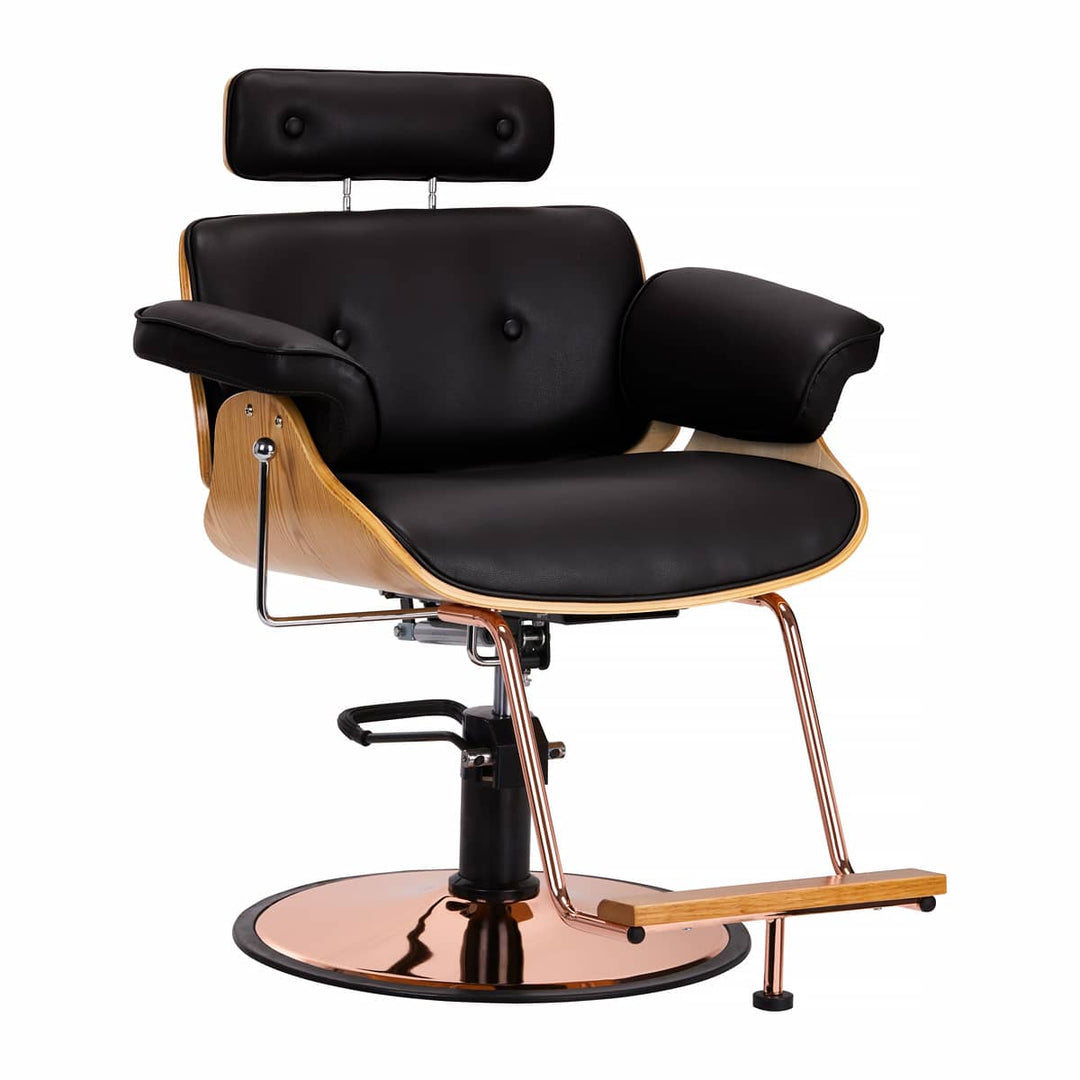Fauteuil de Coiffeur Gabbiano Florence avec appui-tête réglable Noir