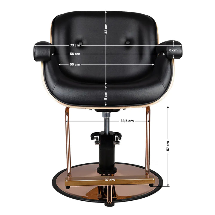 Fauteuil de Coiffeur Gabbiano Venezia Noir 6