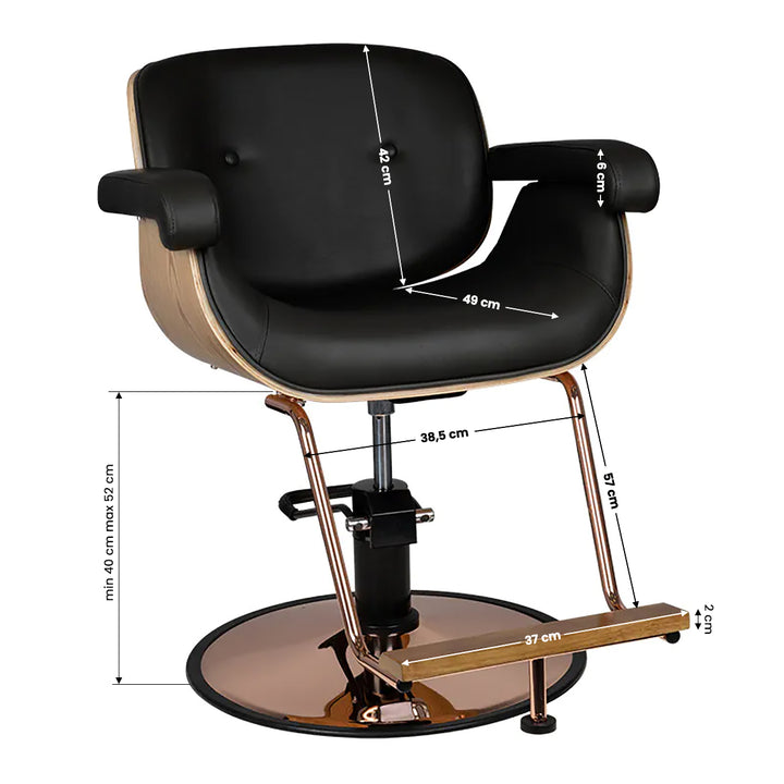 Fauteuil de Coiffeur Gabbiano Venezia Noir 7