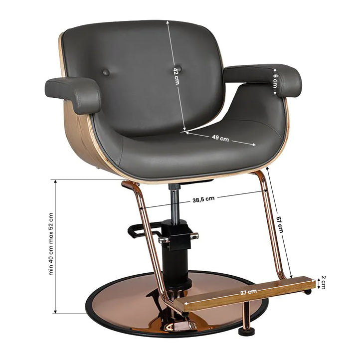 Fauteuil de Coiffeur Gabbiano Venice Gris 7
