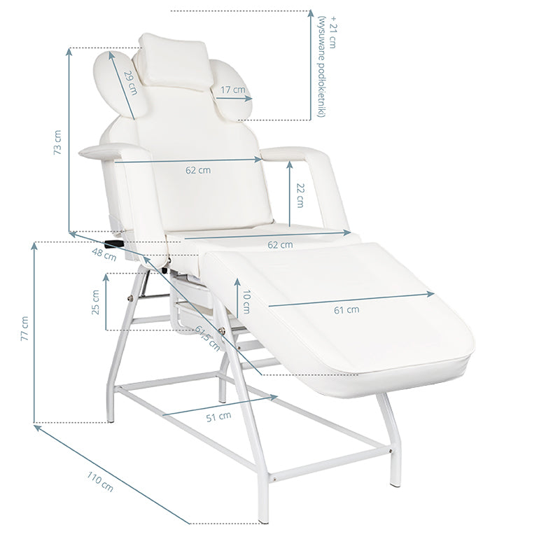 Fauteuil Esthétique Ivette Blanc 3