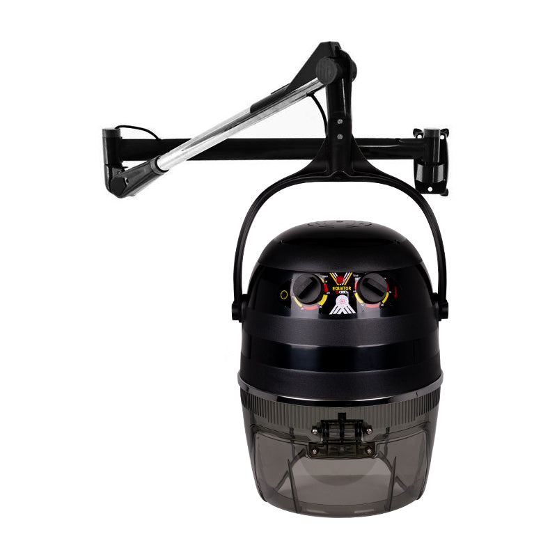 Casque Sèche-Cheveux Mural Gabbiano 1600A Mono Vitesse Noir