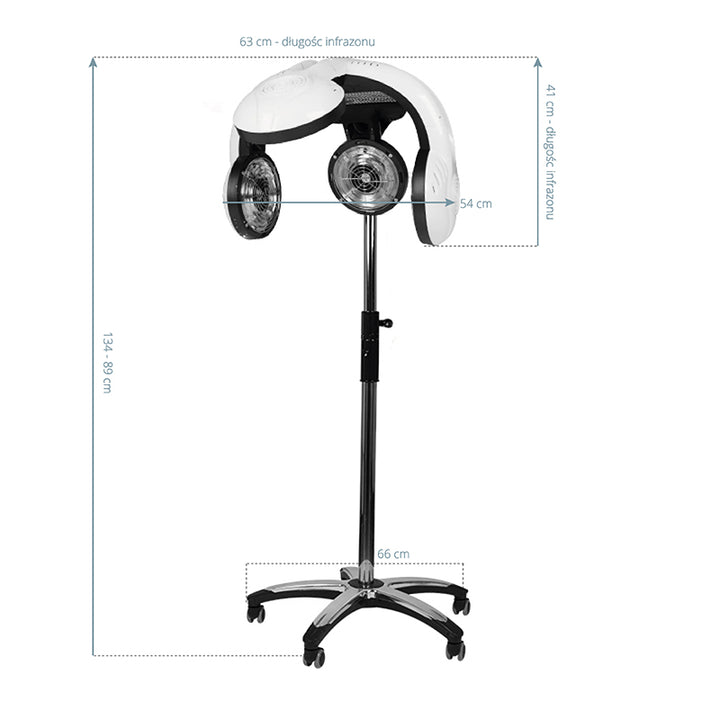 Casque Sèche-Cheveux sur Pied Gabbiano Infrazon 938 Blanc