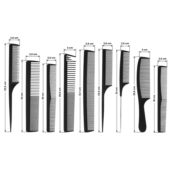 Set de Peignes Carbone N-20 (9 Pièces) - image 4