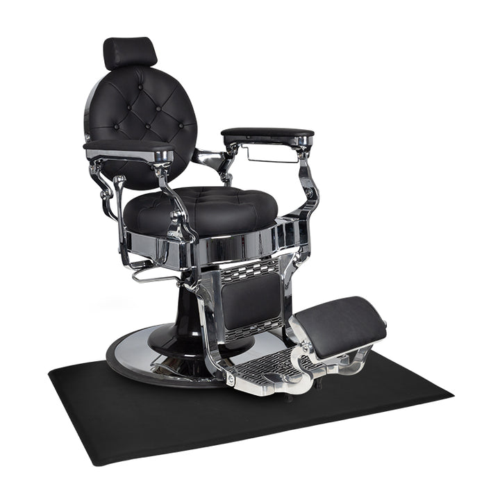 Tapis Coiffeur pour Fauteuil de Coiffure Rectangulaire Noir - image 3