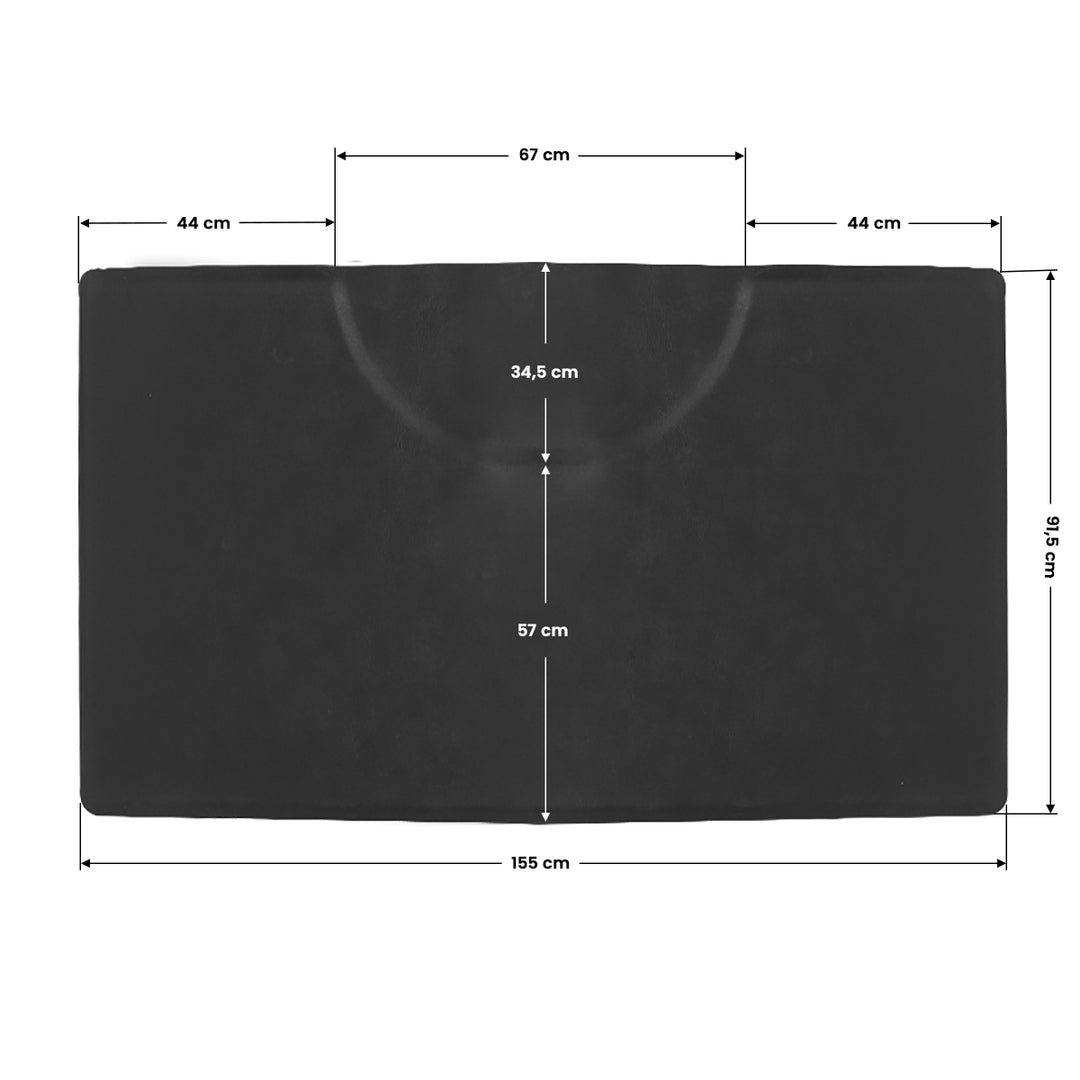 Tapis Coiffeur pour Fauteuil de Coiffure Rectangulaire Noir - image 5