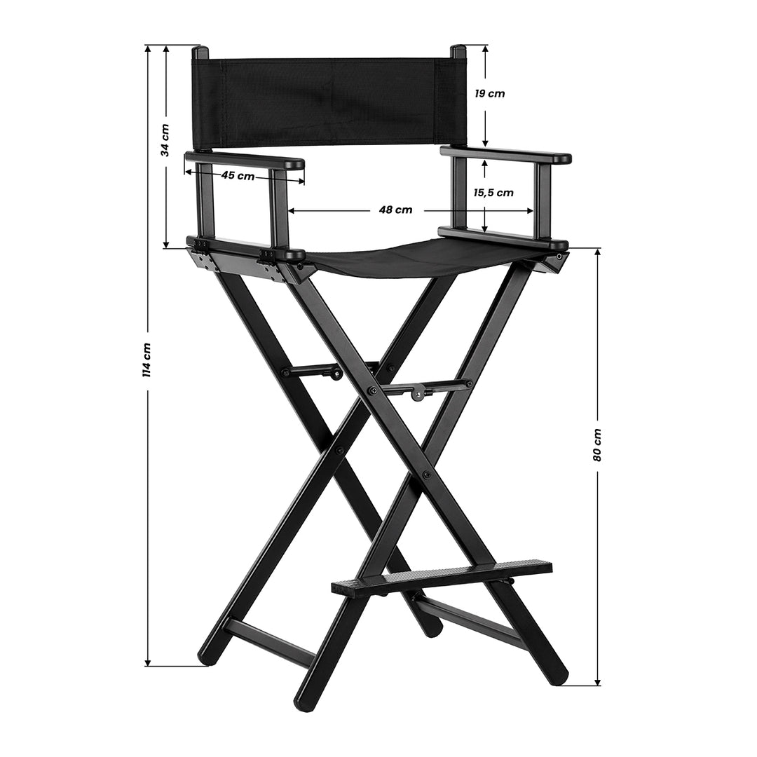 Chaise Maquillage Pliante Aluminium Gabbiano Noir - image 9