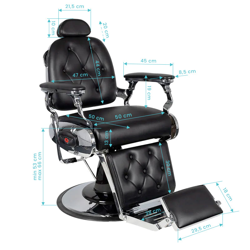 Fauteuil Barbier Gabbiano Pietro Noir - image 7