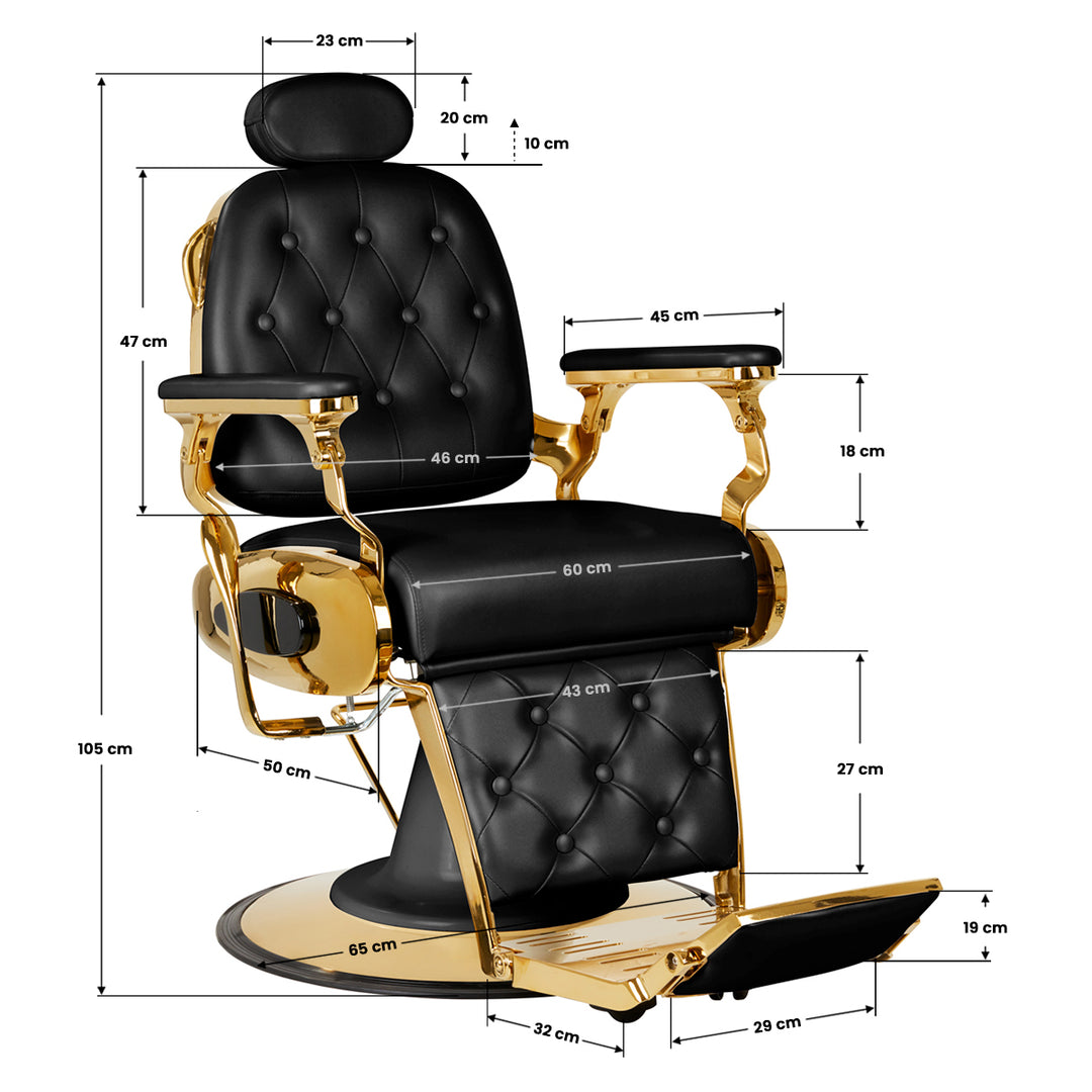 Fauteuil Barbier Gabbiano Francesco Or Noir - image 12