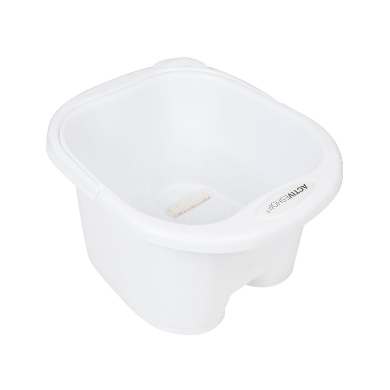 Bac Pédicure avec Rouleaux de Massage Blanc