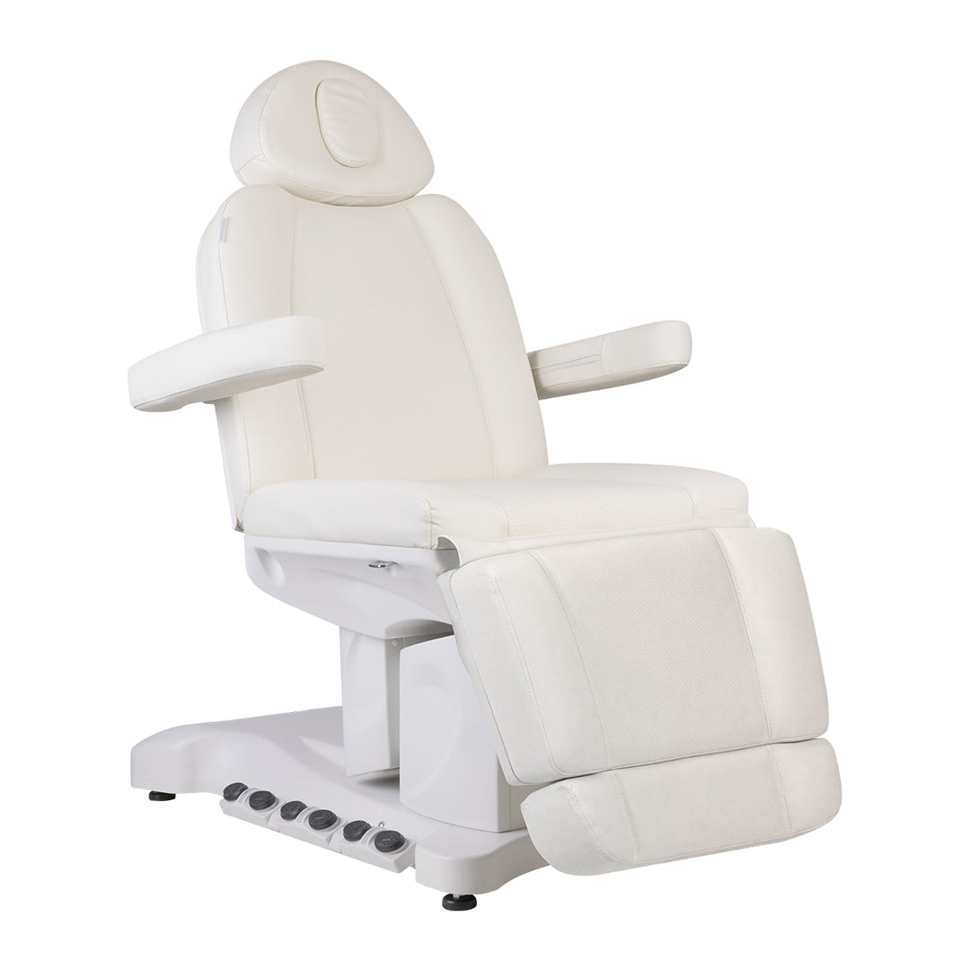 Fauteuil Esthétique Électrique Azzurro 708B 3 Moteurs avec Pédale et Chauffage Blanc
