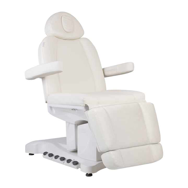 Fauteuil Esthétique Électrique Azzurro 708B 3 Moteurs avec Pédale et Chauffage Blanc
