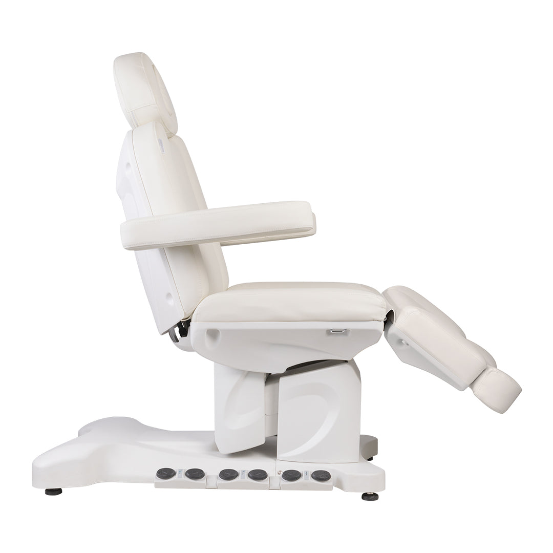 Fauteuil Esthétique Électrique Azzurro 708B 3 Moteurs avec Pédale et Chauffage Blanc - image 3