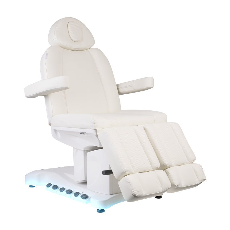 Fauteuil Esthétique Électrique Azzurro 708B Pro 3 Moteurs Pedi avec Pédale et Chauffage Blanc - image 2