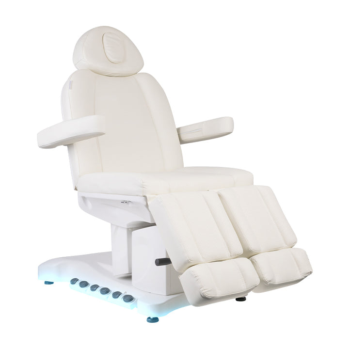 Fauteuil Esthétique Électrique Azzurro 708B Pro 3 Moteurs Pedi avec Pédale et Chauffage Blanc - image 2